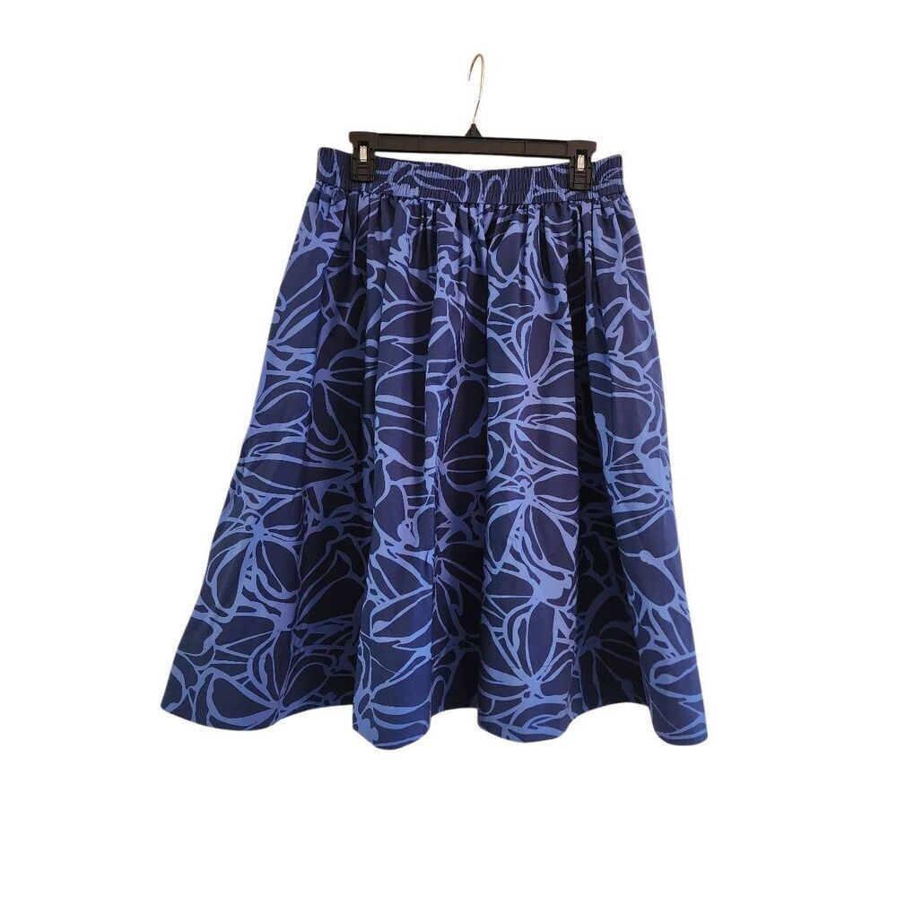 Banana Republic NWT  poplin midi skirt blue size Medium P - Picture 4 of 9